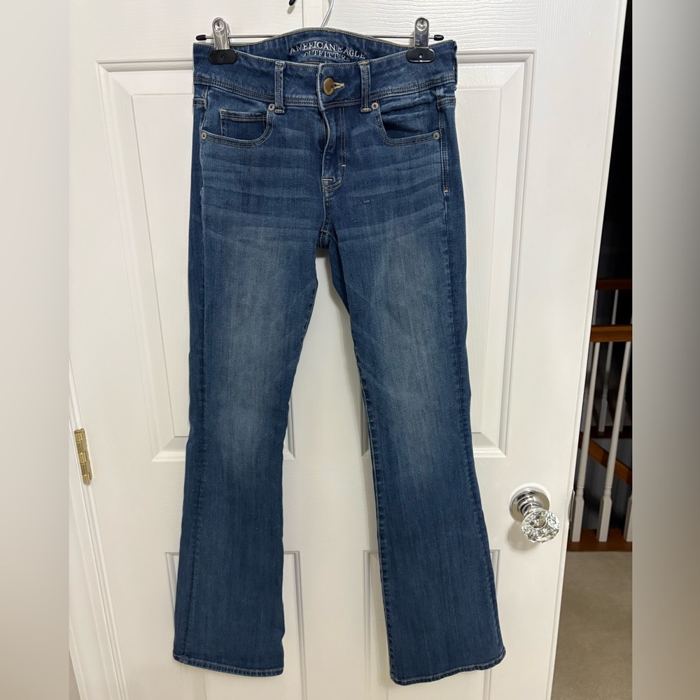 American Eagle Outfitters Dark Blue kick boot Jeans